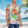 thumbnail image 5 of Easygdp Mushroom and Frogs Men's Hawaiian Shirts Print Lapel Short Sleeve for Beach, vacation, party, casual occasions - Medium, 5 of 9