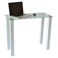 thumbnail image 2 of RTA Home & Office CT-015W Gloss White Utility Desk or Utility Stand with Frosted Tempered Glass, 2 of 3