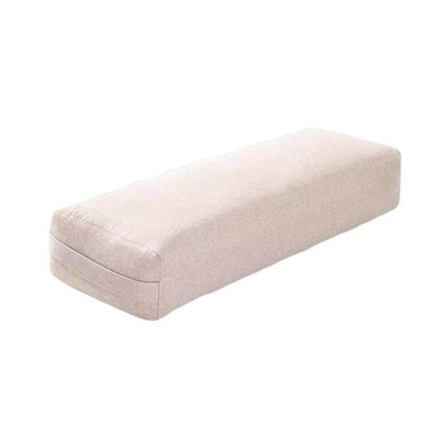 Almohada de Meditación Shamjiam Funda lavable Cojín Alto elástico Rectangular Beige 65 cm x 25 cm x 14 cm