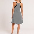 thumbnail image 6 of Tqcoqu Women's Striped Sleeveless Tank Dress Jumpshort, Color‑Contrast Pockets Built‑In Shorts Casual Summer Romper, 6 of 8