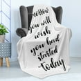 thumbnail image 4 of Black and White Soft Flannel Fleece Throw Blanket, Monochrome Style Words Art Hand Lettering Illustration, Cozy Plush for Indoor and Outdoor Use, 50" x 60", Black and White, by Ambesonne, 4 of 5