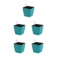thumbnail image 2 of Cateissary Macetas duraderas para plantas de interior y exterior y verduras maceta de riego automático azul pavo real 14*13*10,5 Type2 NO2, 2 of 6