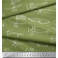 thumbnail image 3 of Soimoi Cotton Duck Fabric Check & Airplane Transport Decor Fabric Printed Yard 56 Inch Wide, 3 of 3