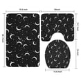 thumbnail image 3 of Black Moon Star Pattern Bathroom Rugs Sets 3 Piece,Toilet Cover Set,Absorbent Non Slip Bathroom Mats Sets with U-Shaped Contour Rug Toilet Rug Set, 3 of 5