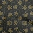 thumbnail image 1 of oneOone Velvet Yellow Fabric Floral Craft Projects Decor Fabric Printed By The Yard 58 Inch Wide, 1 of 5