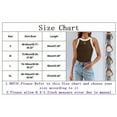 thumbnail image 3 of Women Summer Tops Womens Summer Sleeveless Tank Tops Ribbed High Neck Racerback Slim Fitted Color Block Casual Shirts Crop Thick Top Women Bodysuit College Clothes for Chiffon Business Coffee L, 3 of 7