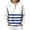 Blue, variant on Women's Henley Sweatshirt Color Block Striped Long Sleeve Pullover with Button Placket Casual Loose Fit Top