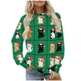 thumbnail image 4 of Mifsaly Ugly Christmas Sweatshirt for Women Cute Fleece Warm Xmas Pullover Tops Oversized Long Sleeve Crew Neck Shirts Merry Bright Festival Party Blouse 2025 Holiday Outfits Funny Gifts, 4 of 9