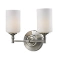 thumbnail image 2 of Z-Lite Cannondale 2 Light Vanity Light in Satin Nickel, 2 of 2