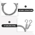 thumbnail image 4 of Raindrops 2Pcs Stainless Steel Picture Hanging Wire Rope Durable Adjustable Silver Wire Hook Hangers, 4 of 7