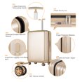 thumbnail image 4 of 3-Piece Set (20/24/28) Suitcases Hardside Luggage with Spinner Wheels,Champagne, 4 of 6