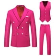 thumbnail image 1 of Styesk Mens Outfits 2 Piece Men's Solid Color Dress Performance Outfit Stage Performance Button Long Sleeved Jacket Long Pants Suit Set, 1 of 5