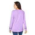 thumbnail image 2 of Woman Within Plus Size Floral Embroidered Sweatshirt Tee, 2 of 6