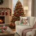 thumbnail image 4 of HomeDM Christmas Pillow Covers 18"x18" Farmhouse Xmas Decorations Christmas Tree Winter Holiday Decor Throw Cushion Case for Home Couch Single Piece, 4 of 6