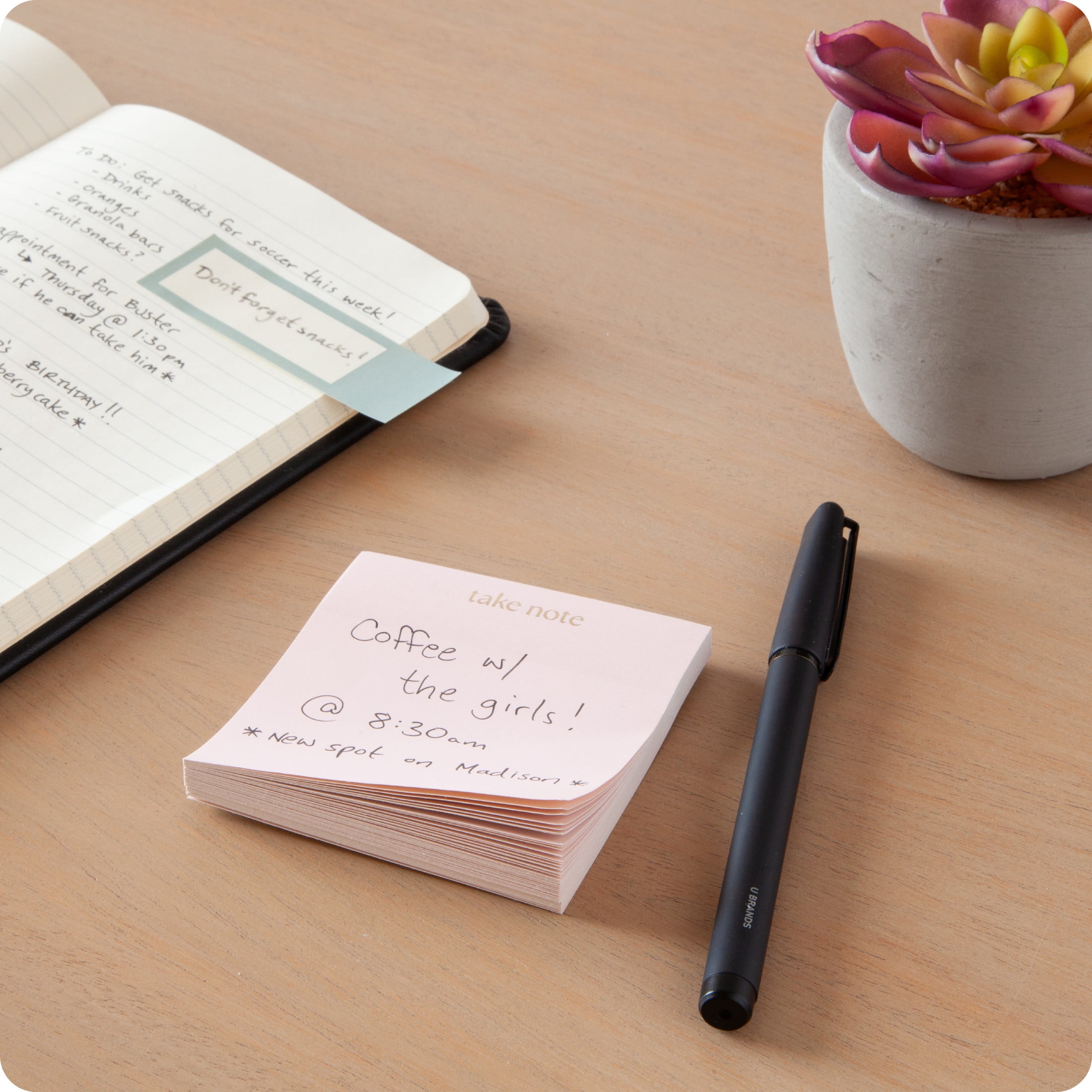 U Brands Sticky Notes and Tabs, Set of 4, 60 Sheets Each, Folklore Fauna