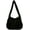 Black, variant on Quilted Shoulder Bag Women Fuzzy Plush Round Handbag Fashion Cozy Hobo Bag