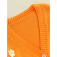 thumbnail image 6 of FEORJGP Kids Girls Knit Sweater Long Sleeve Knitwear Cardigan V Neck Flower Embroidery Coat Button Up Tops Outerwear Cute Warm Autumn Winter Clothes, 6 of 9