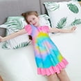 thumbnail image 5 of Nidoul 2pcs Girls Nightgowns Unicorn Pajamas Princess Toddler Nightgown Sleepwear Nightie for Kids Little Girls, 5 of 6