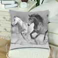 thumbnail image 3 of MKHERT Horse Herd Run In Desert Fast Throw Pillowcase Pillow Cover Cushion Couver 18x18 inch, Set of 2, 3 of 3