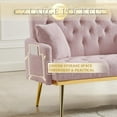 thumbnail image 6 of Timbernest Teddy Tufted Loveseat Sofa, Living Room Upholstered Sofa, Pink, 6 of 8