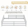 thumbnail image 6 of Bellemave Full Montessori Bed with Rails, Wood Full Size Floor Bed Frame with Fence, Low to Ground Bed Frame with Safety Guardrails - Gray, 6 of 8