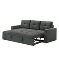 thumbnail image 3 of Biry Pull Out Sleeper Sofa Bed- Tufted Cushions- Dark Gray Fabric, 3 of 9