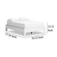 thumbnail image 5 of Benjara BM327913 Kally Full Size Platform Bed - Matte White Wood - Low Profile Tapered Legs, 5 of 5