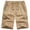 Khaki, variant on Cargo Shorts for Men Summer Casual Elastic Waist Straight Leg Loose Fit Knee Length Work Shorts with Pockets