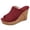 Red, variant on Wedge Sandals for Women Arch Support Comfortable Heels Cushioned Cork Platform Slippers Convenient Casual Shoes for All Day Wear Brown Size 9.5
