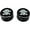 Black/White, variant on AxLabs Speed Knobs with Skull Graphic - 18 Spline (Set of 2) - Gold, White/White