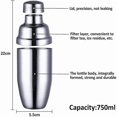thumbnail image 2 of 750ml Bartender Cocktail Shaker Set With Accessories Professional Cocktail Shaker Set With Strainer For Mixing Margaritas, 2 of 5