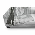 thumbnail image 3 of Teen Room Soft Flannel Fleece Throw Blanket, Fashion Woman in Victorian Palace Dog Baroque Illustration Print, Cozy Plush for Indoor and Outdoor Use, 50" x 70", Dark Grey and White, by Ambesonne, 3 of 6