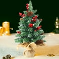 thumbnail image 6 of Artificial Christmas Tree,Table Top Christmas Tree,Small Snow Flocked Christmas Trees Decor with Red Berries Pine Cone, Outdoor Indoor Porch Table Centerpieces Xmas Christmas Decorations, 6 of 6