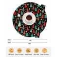 thumbnail image 6 of 15 Inch Round Placemats Set of 4, Christmas Trees Non Slip Heat Insulation PP Table Mats, Black Xmas Tree Star Winter Holiday Washable Place Mats for Kitchen Dining Party Table Decor, 6 of 7