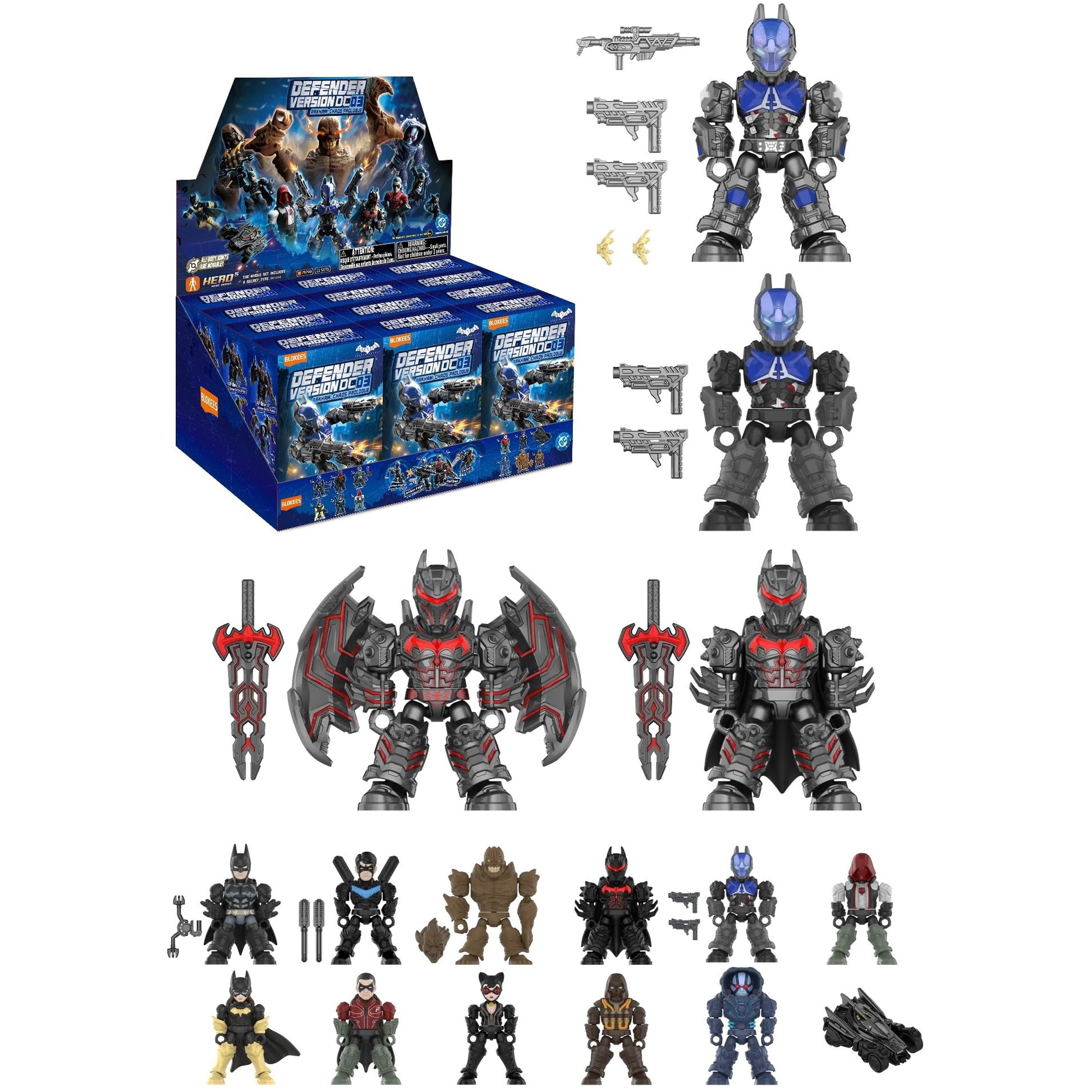 Blokees - DC - Defender Version - 03: Arkham Chaos Prologue 12CT PDQ Display