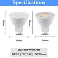 thumbnail image 3 of Foco LED GU10 MR16 AC220V 110V superbrillante, reemplazo de luz blanca cálida, lámpara halógena adecuada para cocina, 50W, 100W, 1-12 unidades, 3 of 4