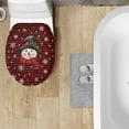 thumbnail image 4 of SEANATIVE Christmas Elongated Toilet Lid Cover Snowman Snowflake Toilet Seat Cover for Bathroom Soft and Comfortable Toilet Cover Fits for Most Elongated Oval Toilet, 4 of 6