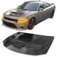 thumbnail image 2 of Ikon Motorsports Compatible with 15-23 Dodge Charger SRT Hellcat Style Hood Scoop Vent Black - Aluminum, 2 of 8