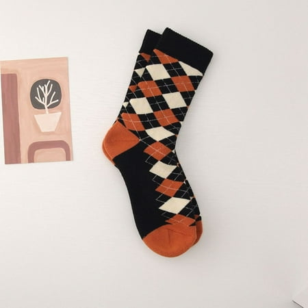 

Soft Mid-tube Socks Basic hosiery Diamond Heart Female Hosiery Mid-tube Sock College style socks Sriped Socks D