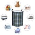 thumbnail image 6 of ZNDUO Scottish Checkered Blue Seamless Pattern Laundry Basket, Waterproof Collapsible Laundry Hamper with Handles, Medium Size, 6 of 8