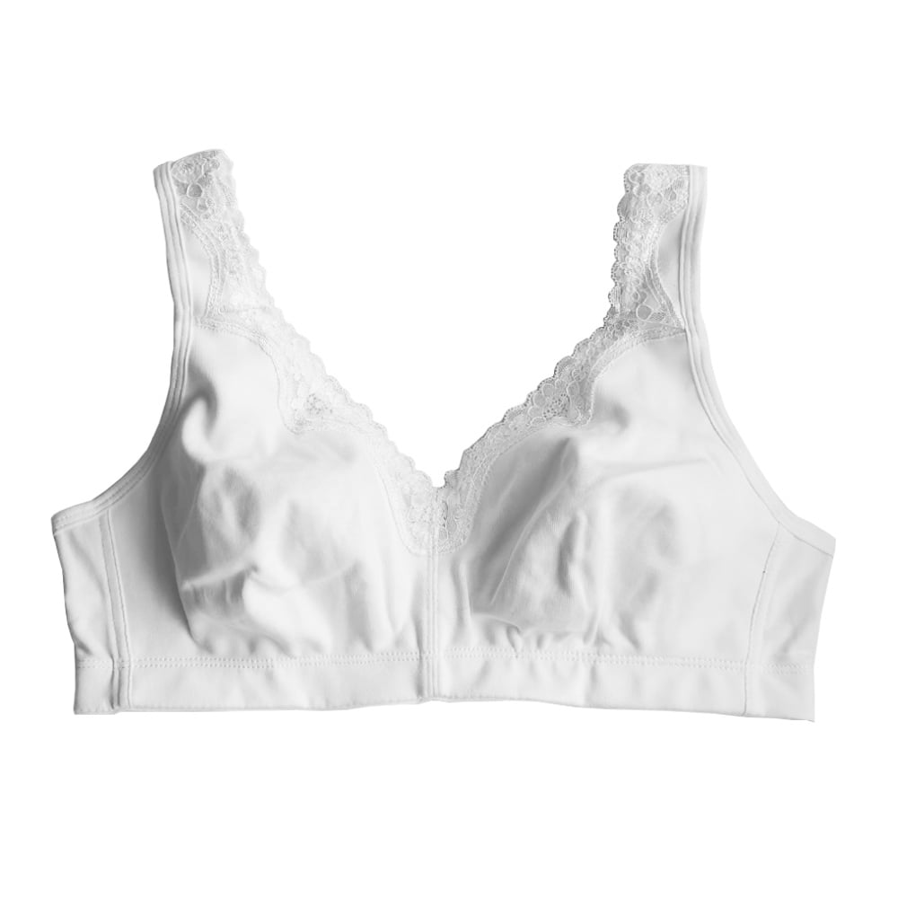 Buy BL25 Non Padded Low Coverage Wirefree Plunge Bra White at