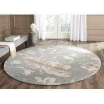 Safavieh Dip Dye Kayla Distressed Wool Area Rug, Gray/Beige, 7' x 7' Round