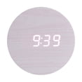thumbnail image 2 of Fiudx Ofertas relámpago del día Reloj despertador de madera moderno y minimalista, reloj de madera con luz LED nocturna multifuncional, reloj inteligente creativo, reloj electrónico, 2 of 4