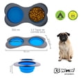 thumbnail image 2 of Platos plegables KE WOOW colapsables para agua y comida comederos de VIAJE para perros gatos y conejos 350 ml agua y 1.4 taza para alimento seco color azul, 2 of 10