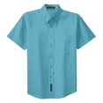 thumbnail image 5 of Mens Short Sleeve Easy Care Cotton/Polyester Shirt Maui Blue 5X-Large, 5 of 6