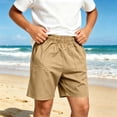 thumbnail image 5 of WAVSUF Kids Boys Shorts, Elastic Waist with Pockets Lightweight Summer Casual Trendy Shorts Khaki 8, 5 of 10