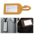 thumbnail image 5 of Unique Bargains 1 Pc Durable Luggage Tag for Travelling Ginger Yellow Polyurethane, 5 of 5