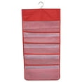 thumbnail image 1 of Organizador de armario colgante Bolsillos de malla de 2 lados Bolsa de almacenamiento para armario Bolsa para ropa interior Calcetines de sujetador, 15 rejillas, Rojo Methold HA003837-06, 1 of 6