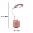 thumbnail image 3 of Hxlamzoo LED Desk Lamp for Home Office, Battery Operated Desk Light for Computer/Desktop - Small, Cute, 3 Colors, Rechargeable, Flexible Gooseneck, Pen Holder - Study Table Lamp for Bedroom Reading, 3 of 6