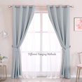 thumbnail image 2 of Juego de cortinas opacas SOFJAGETQ de doble capa, 132 x 137 cm, 2 of 6